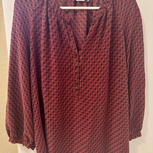 Cefinn UK Elegant Red Lips Patterned Women's Silk Shirt
